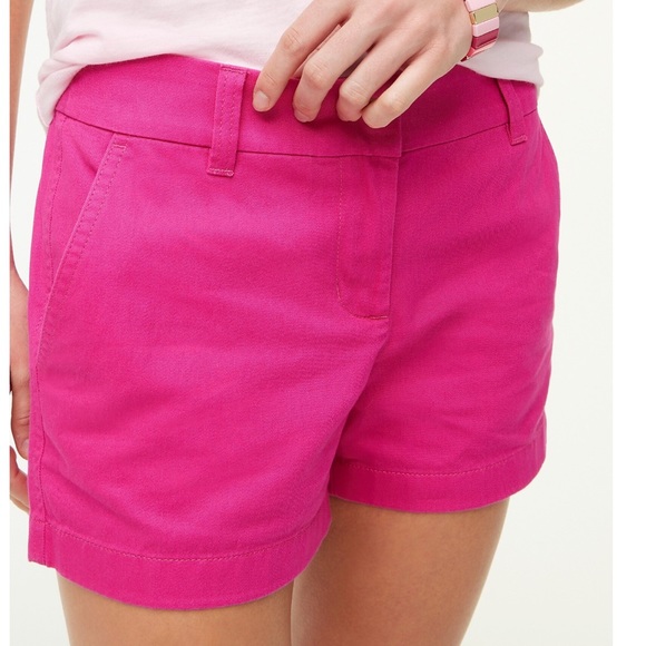 J. Crew Pants - J. Crew Classic Chino Shorts Hot Pink Like New Size 0